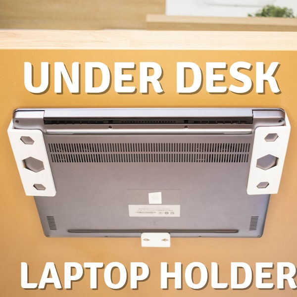 Under Desk Laptop Holder | Mount for Under Desk Laptop Bracket | Under Table Laptop Stand [Screws Included!]