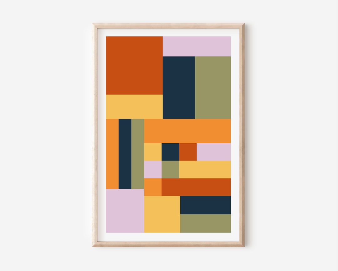 Bauhaus Poster, Geometric Print, Mid Century Modern, Abstract Art ...