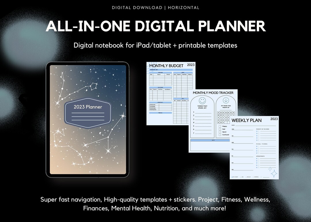 2023 Digital Planner/journal, Ipad/pc customizable, Affordable, Easy