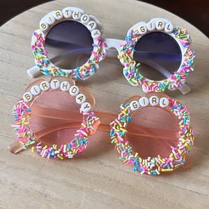 Custom Birthday Sunnies  | Birthday Sunglasses |  sprinkle Sunglasses | Kids Sunglasses |