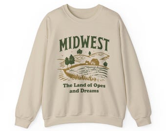 Midwest Dream Sweatshirt - Cozy Unisex Heavy Blend Crewneck, Perfect for Farm Lovers, Gifts for Homebodies, Fall Fashion, Casual Wear,