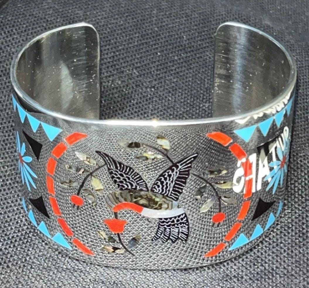 Native American Zuni Jewelry Handmade Inlay Traditional Turquoise