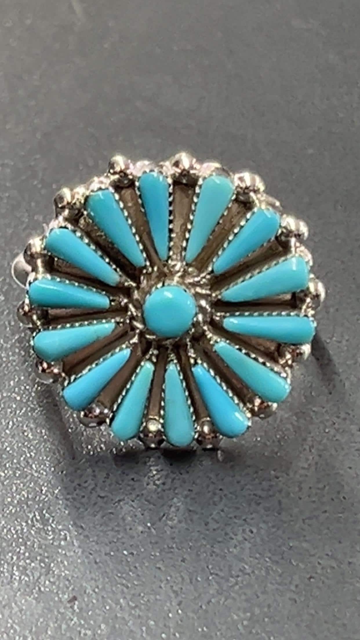 アクセサリー indian jewelry zuni Ring Native American Zuni Jewelry Handmade Turquoise Oval Cluster
