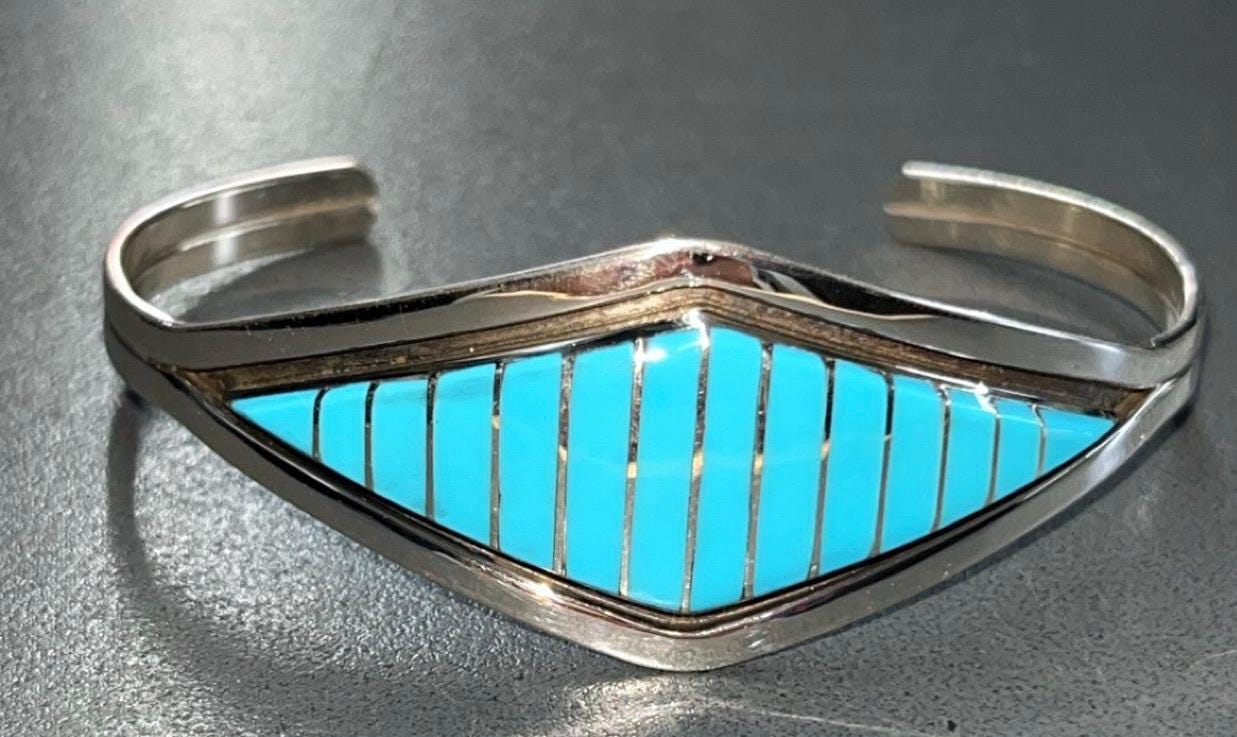 Native American Zuni Jewelry Handmade Sterling Silver Traditional