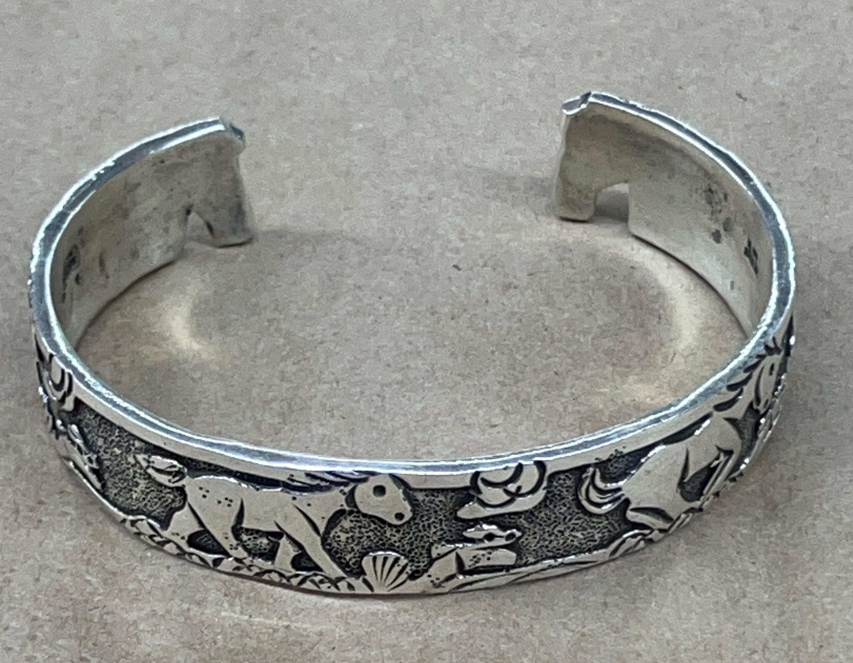 Native American Navajo Handmade Sterling Silver Silver Design