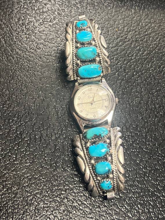 Native American Navajo Vintage Handmade Sterling Silver Natiral