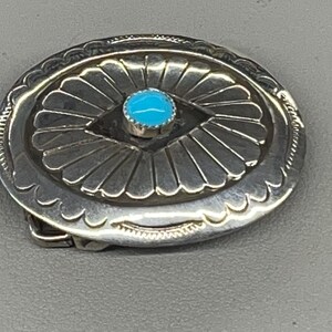 Navajo Native American Handmade Sterling Silver Turquoise  display picture 1