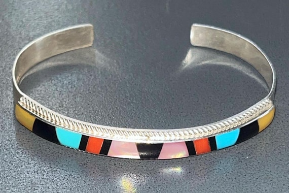 Native American Zuni Jewelry Handmade Turquoise Multi Stone