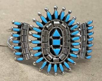 Cintura Con Fibbia Concho Navajo In Argento Antico E Turchese Regolabile Fatto In Italia 710706 - Foto 9