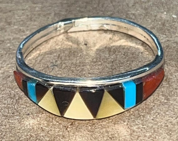 Native American Zuni Handmade Sterling Silver Turquoise