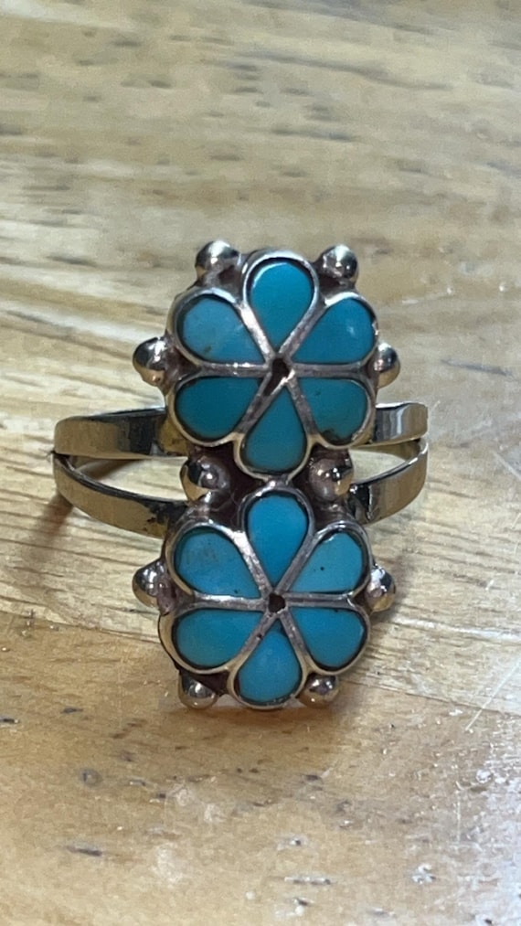 Native American Zuni Jewelry Handmade Sterling Silver Turquoise