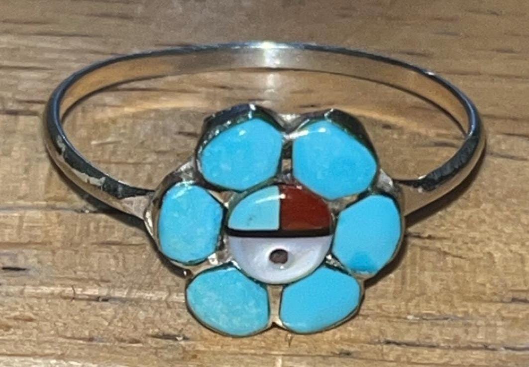 Zuni Sunface Ring - Etsy