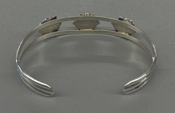 Native American Zuni Handmade Bracelet Sterling Silver Inlay