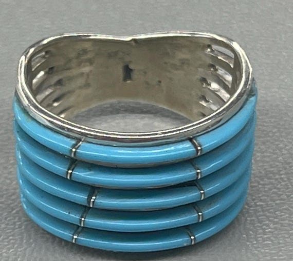 アクセサリー indian jewelry zuni Ring Native American Zuni Jewelry Handmade Sterling Silver Turquoise