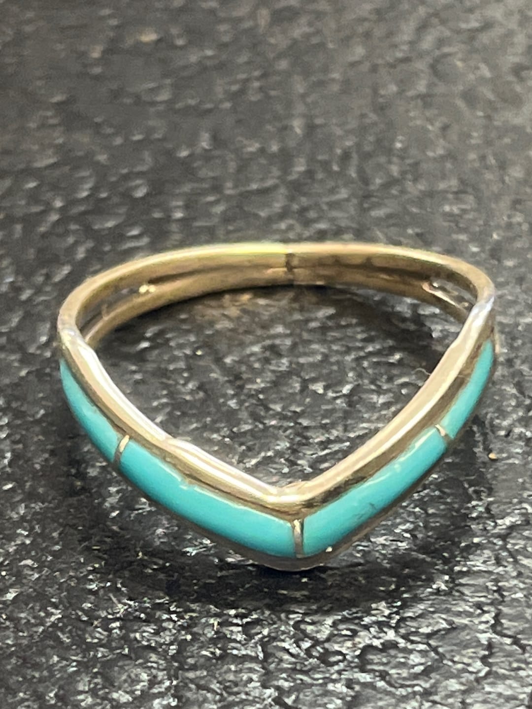 Navajo Handmade Inlay Turquoise Sterling Silver Inlay Ring Size 8.5 - Etsy