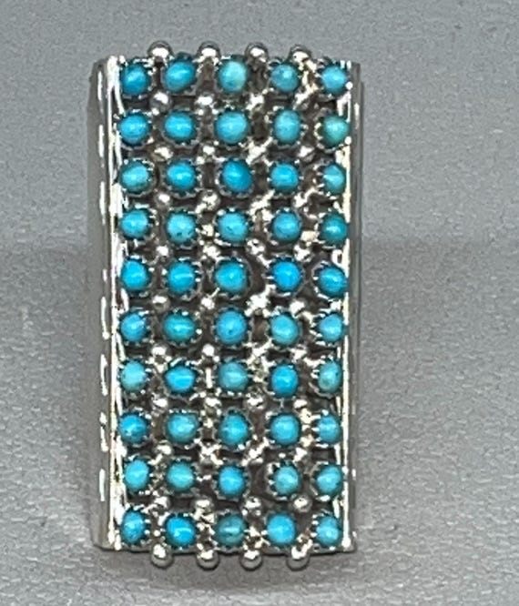 One Of The Tallest Native American Zuni Snake Eyes Turquoise Sterling Silver Ring One Of The Tallest Native American Zuni Snake Eyes Turquoise Sterling Silver Ring