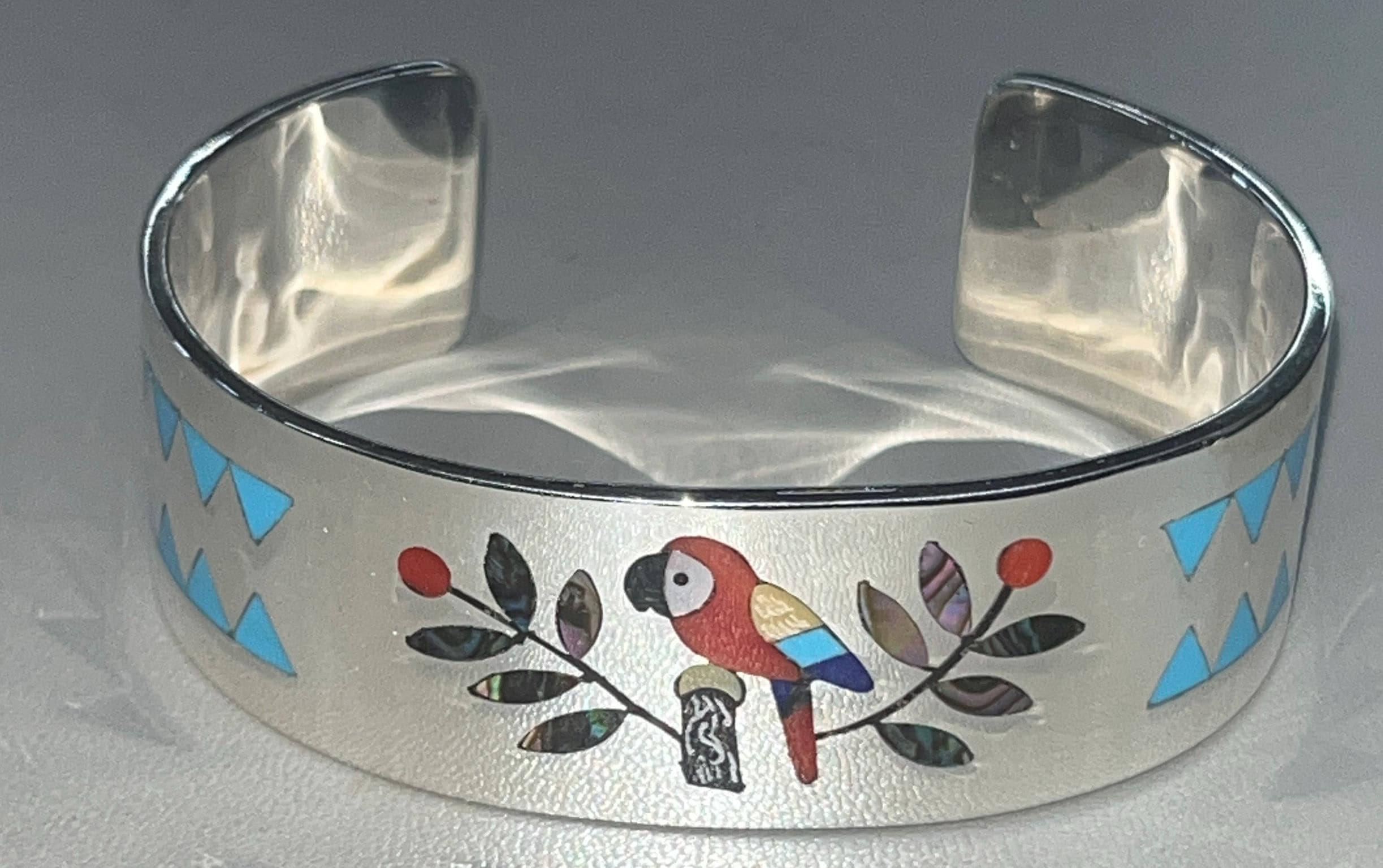 Native American Zuni Jewelry Handmade Sterling Silver Turquoise