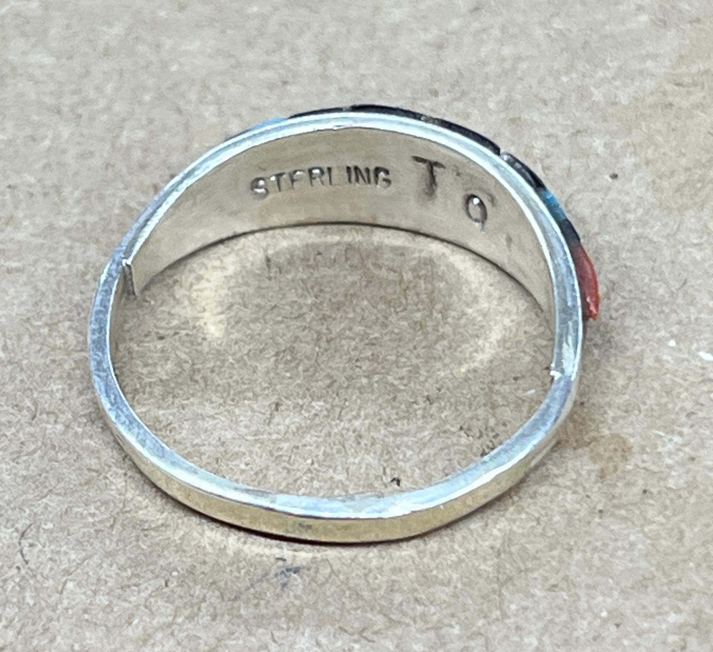 Native American Zuni Handmade Sterling Silver Turquoise