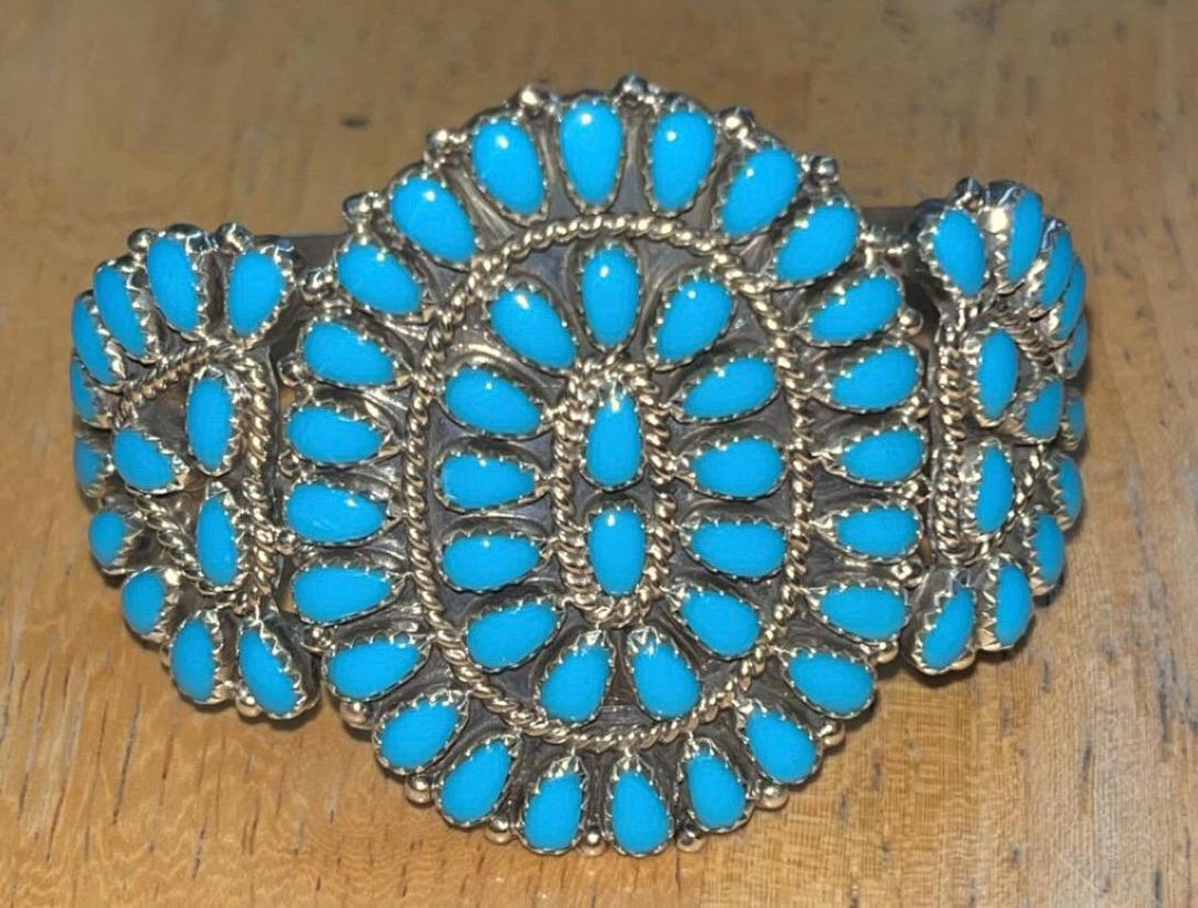 Native American Zuni Jewelry Handmade Sterling Silver Traditional