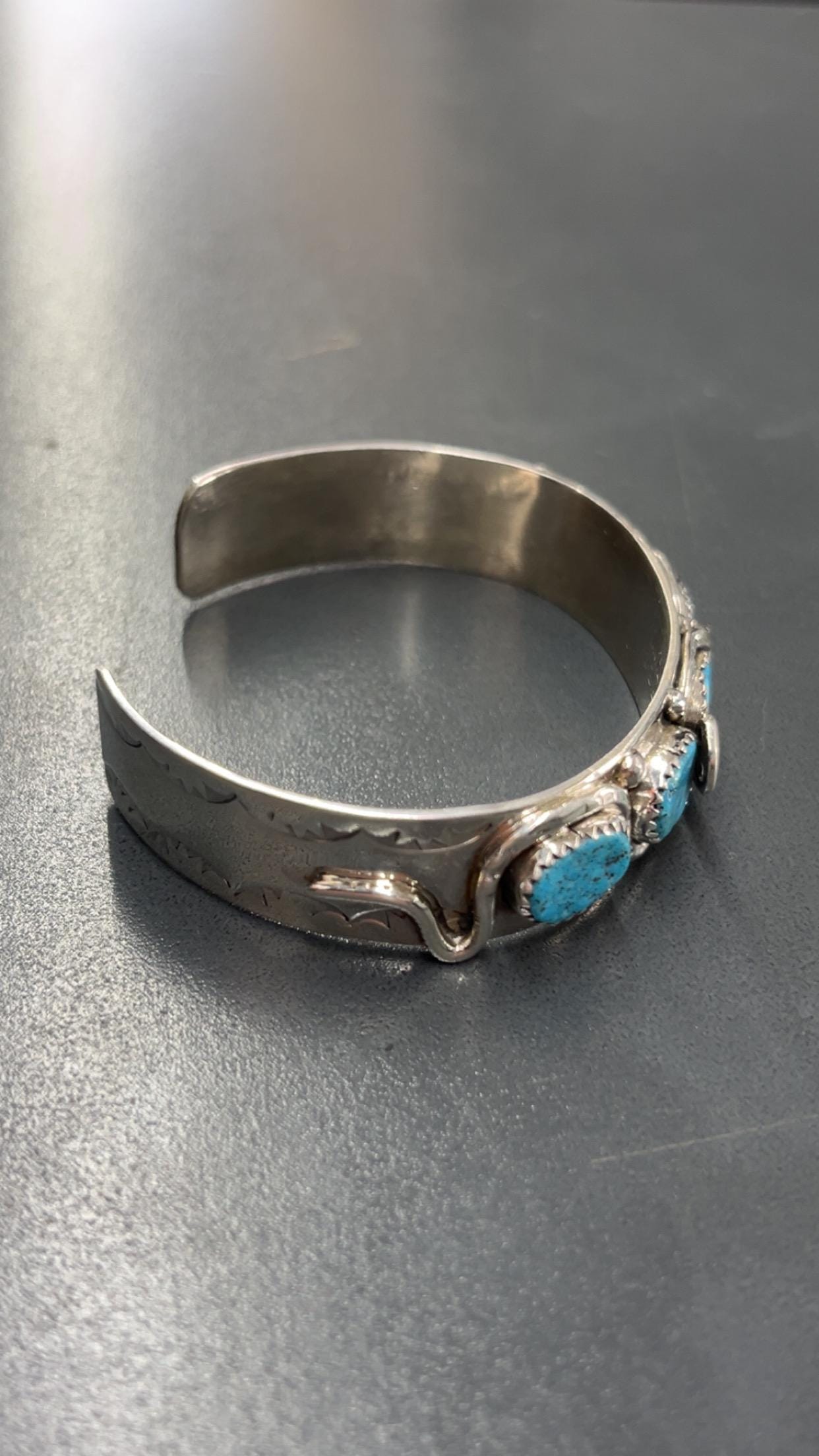 Native American Zuni Jewelry Handmade Sterling Silver Inlay
