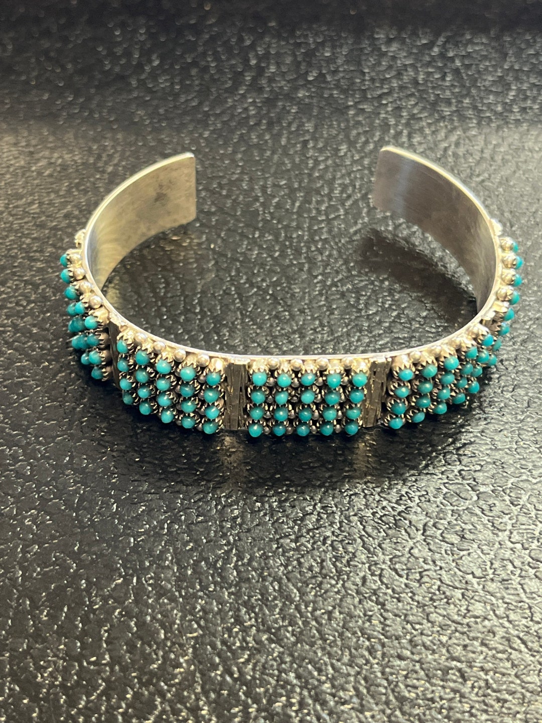 Native American Zuni Jewelry Handmade Sterling Silver Turquoise