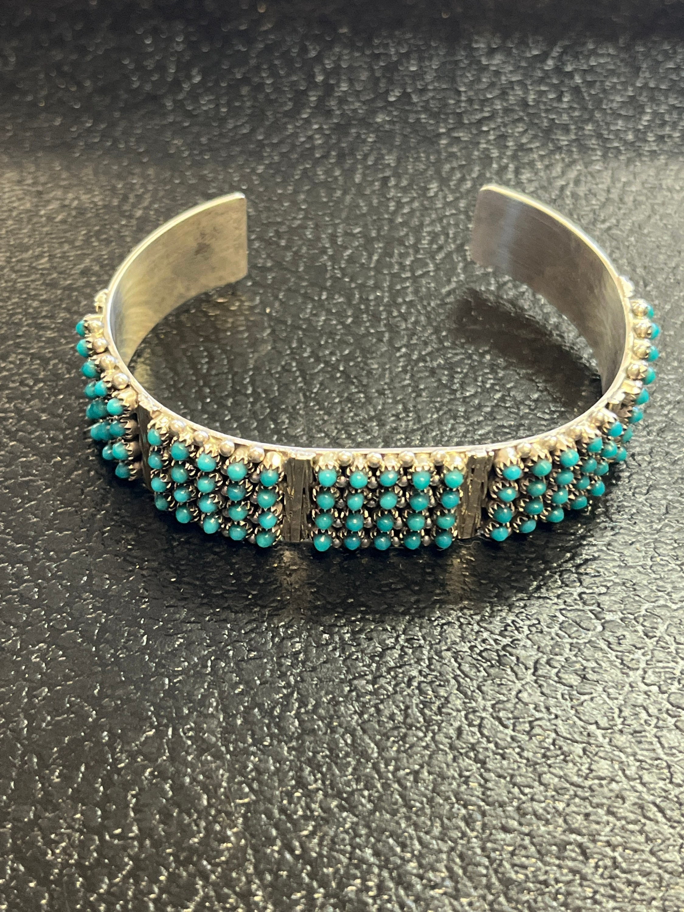 Native American Zuni Jewelry Handmade Sterling Silver Turquoise