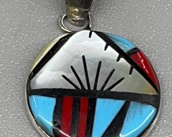 ネイティブアメリカンズニ族の手作りジュエリーセット スターリング