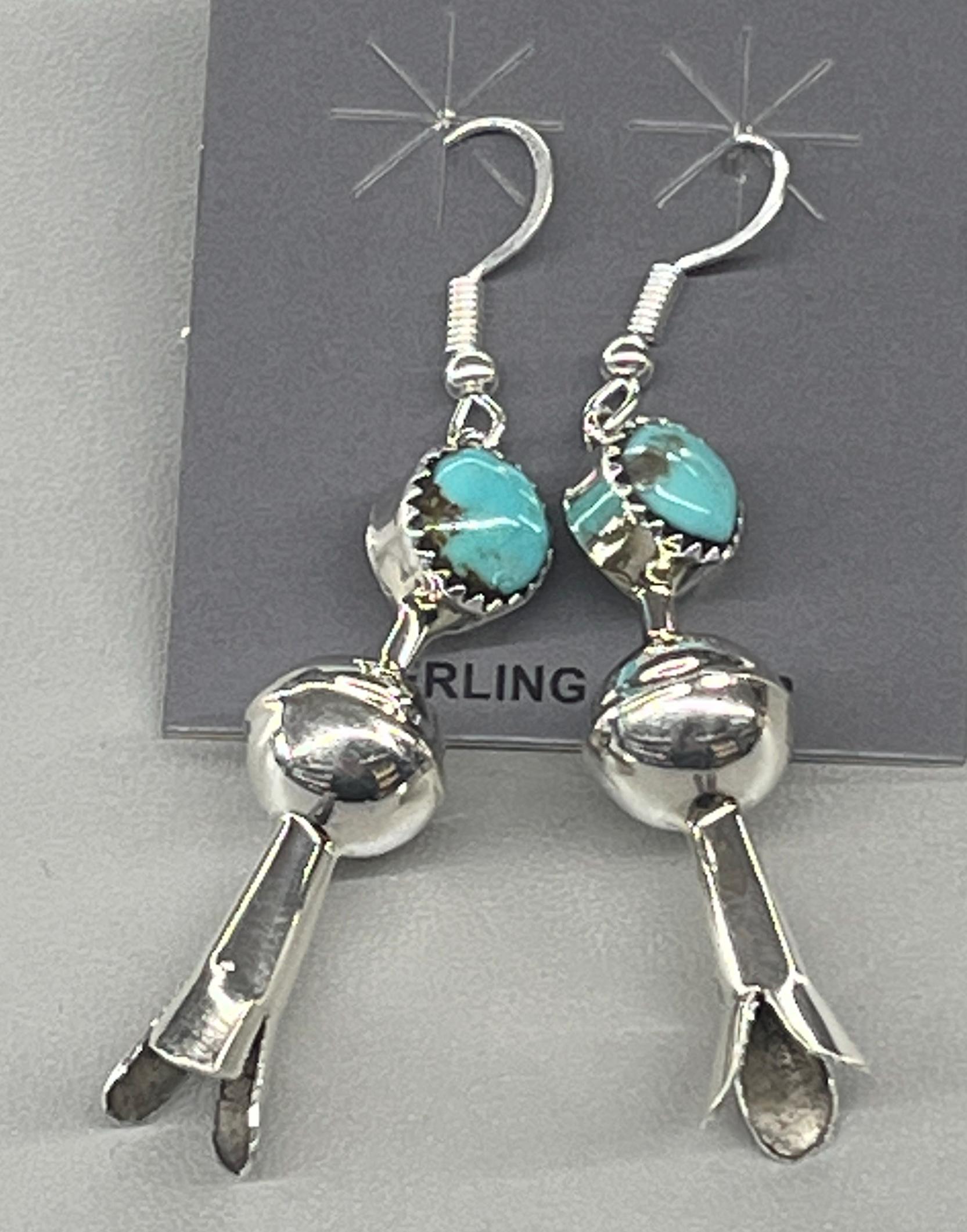 Wonderful! Vintage Navajo Owl Snake Eyes Turquoise Native American Jewelry Silver Earrings-old! Wonderful! Vintage Navajo Owl Snake Eyes Turquoise Native American Jewelry Silver Earrings-old!