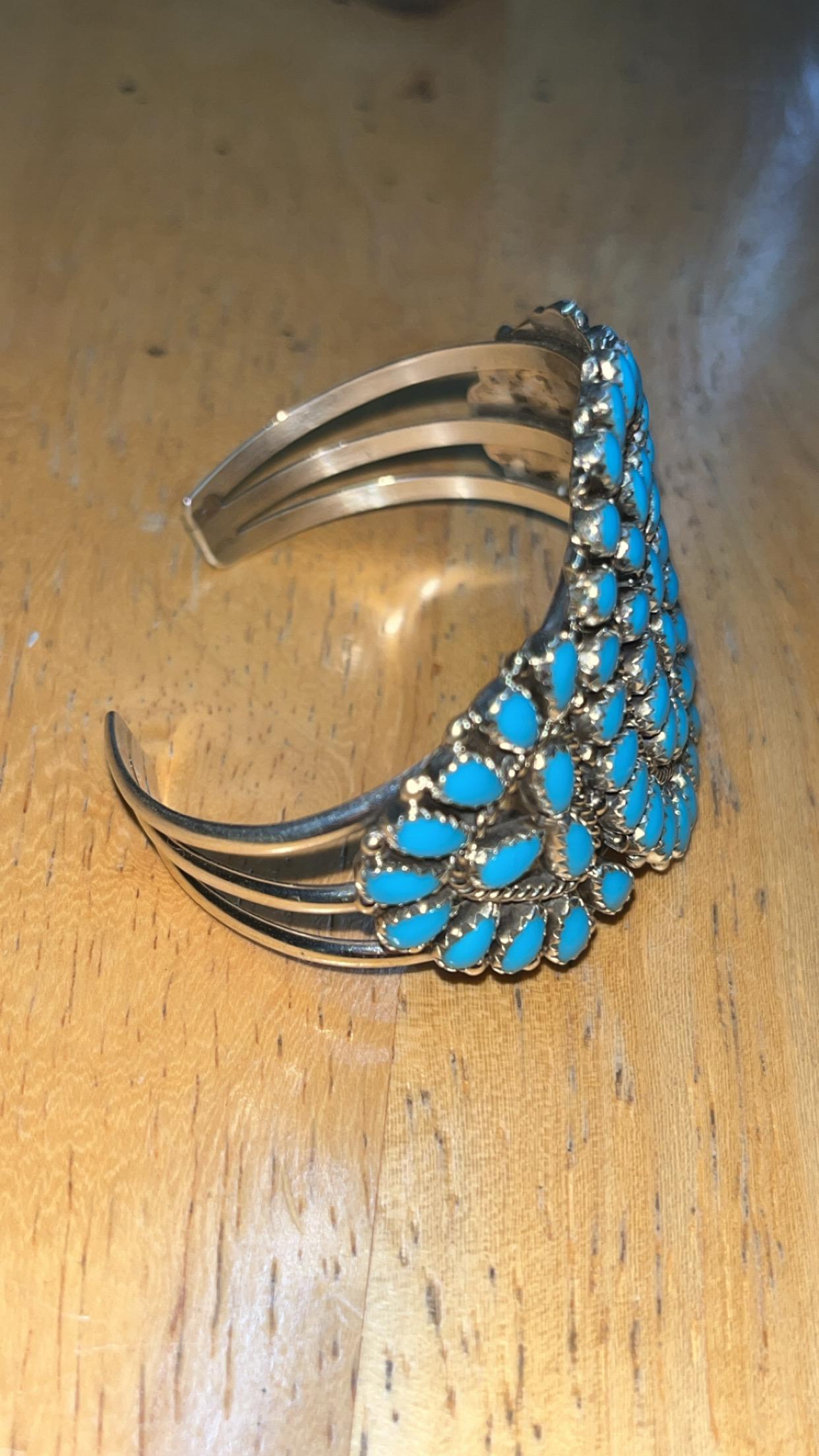 Native American Zuni Jewelry Handmade Sterling Silver Traditional