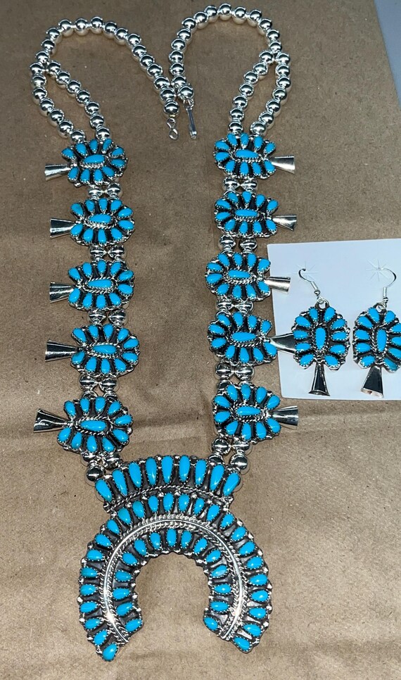 Native American Navajo Jewelry Handmade Sterling Silver Turquoise
