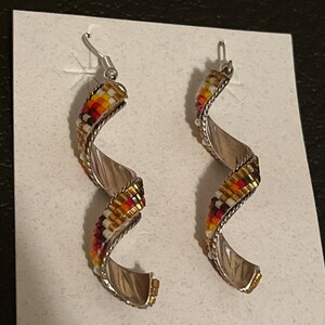 Navajo handgemachte Sterling Silber Perlen Ohrringe Türkis