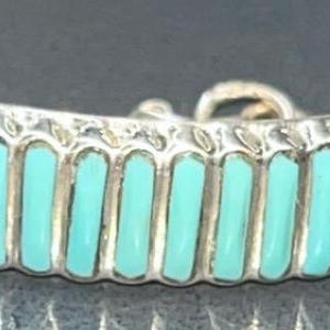 Native American Zuni Jewelry Handmade Sterling Silver Turquoise