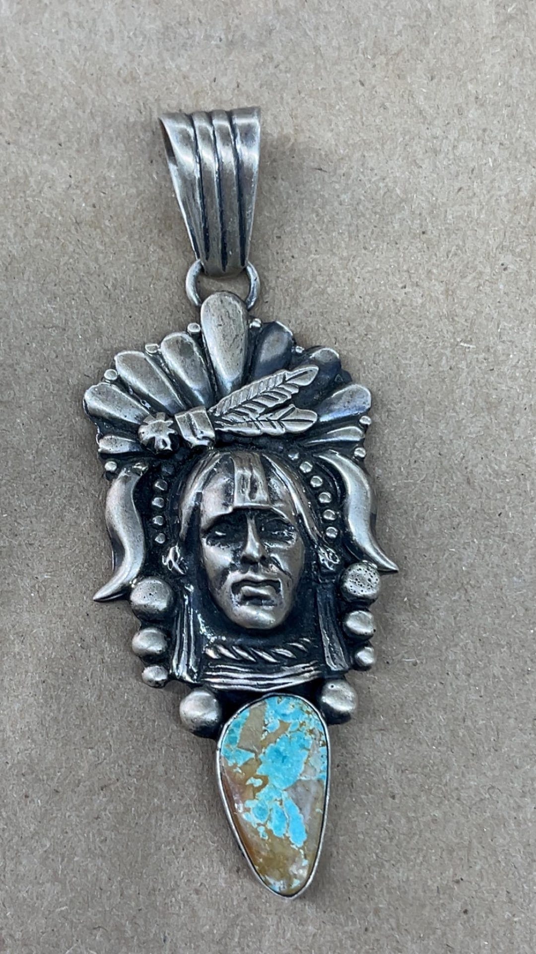 Native American Navajo Jewelry Handmade Sterling Silver Boulder