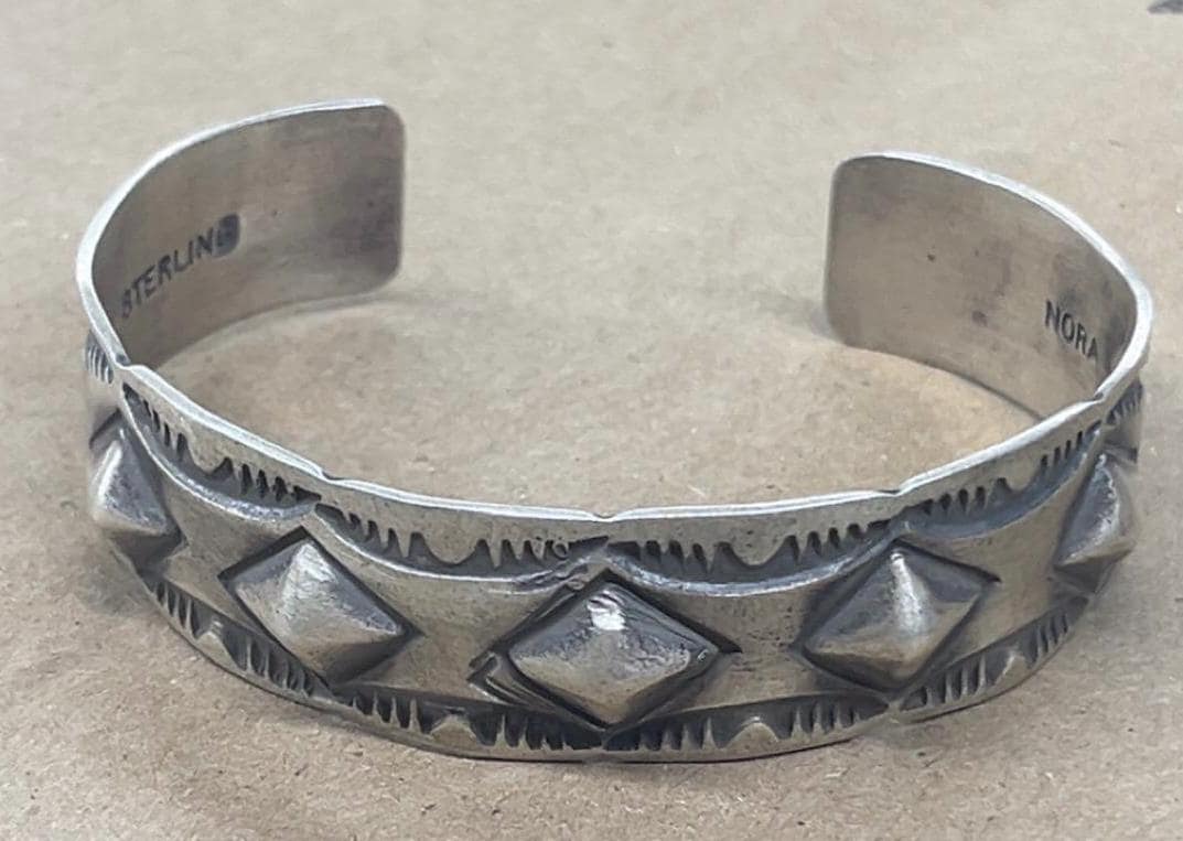 Native American Navajo Jewelry Handmade Sterling Silver Silver
