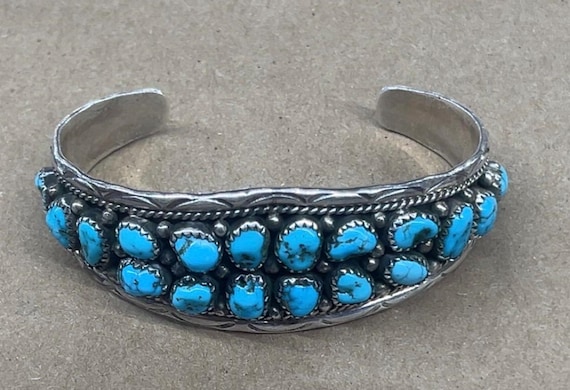 Native American Navajo Jewelry Handmade Sterling Silver Turquoise