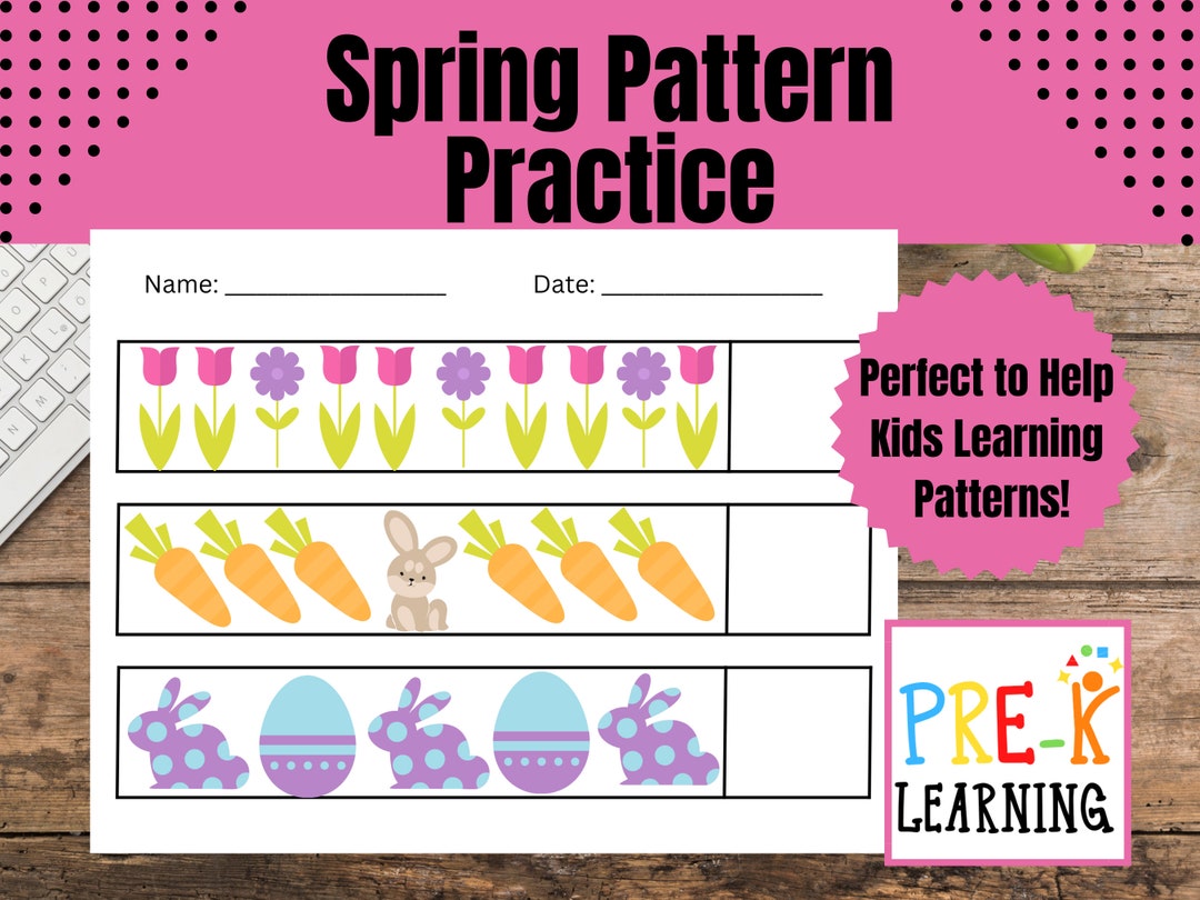 Spring Pattern Practice Preschool Easter Activities Homeschool ...