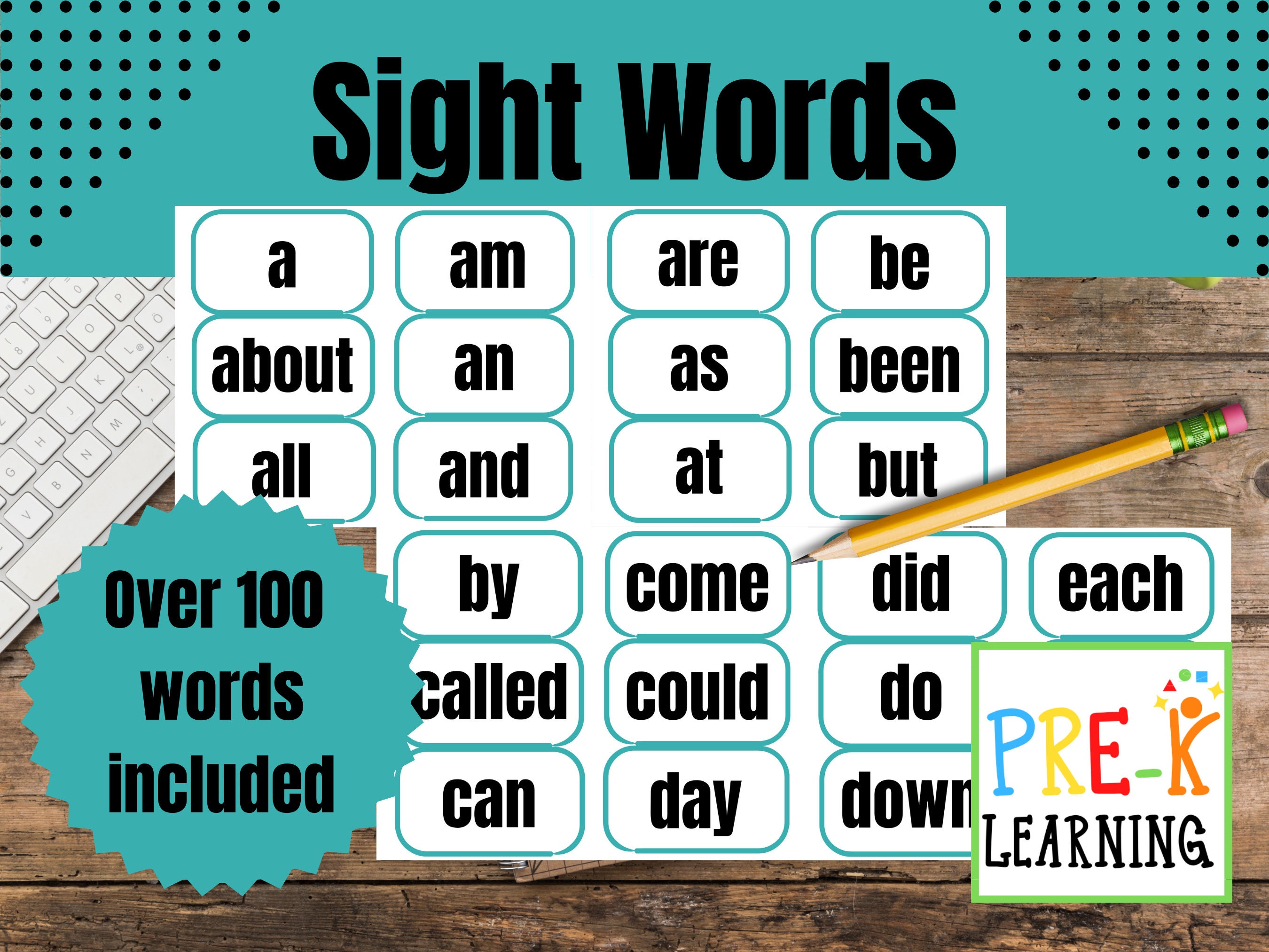 Sight Words 100 First Sight Words Printable High Frequency Words Sight ...