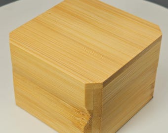Handmade Bamboo Ring Box: Personalized Keepsake, Large Size