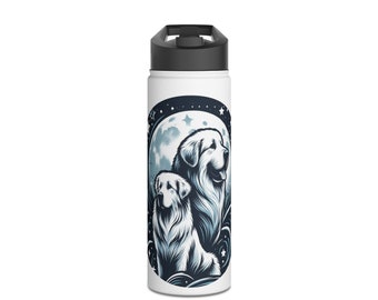 Maremma Sheepdog Water Bottle | Great Pyrenees Water Bottle | Stainless Steel Water Bottle, Standard Lid