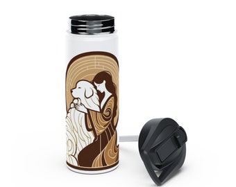 Maremma Sheepdog Water Bottle | Great Pyrenees Water Bottle | Stainless Steel Water Bottle, Standard Lid