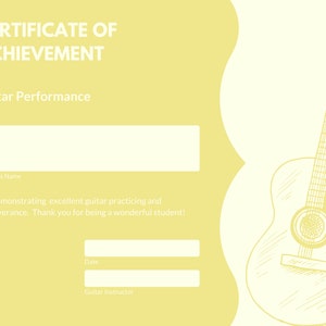 Guitar Recital Certificate KHAKI
