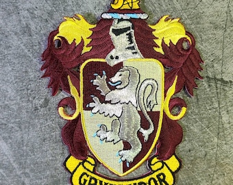 Harry Potter Gryffindor Silver 5" robe cutout patch