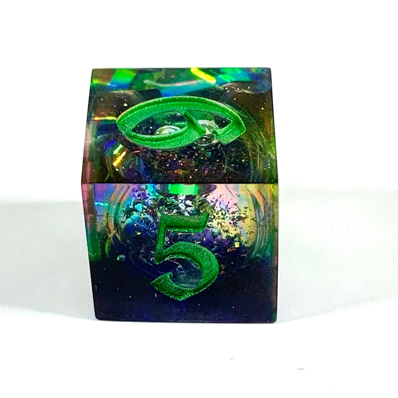 Ambition and Depth, 9piece DND Dice Set, Handmade Dice Set, Sharp