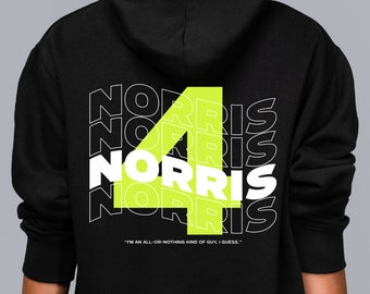 Lando Norris McLaren LN4 Fã de Fórmula 1 Moletom | Moletom com capuz de corrida do Grande Prêmio do automobilismo F1 de <br> Entrega Rápida? Presente de Aniversário F1