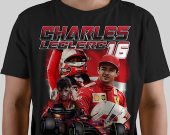 Charles Leclerc Ferrari Formula One Racing Vintage 90s Bootleg Unisex T-Shirt, Racing Grand Prix F1 Tee