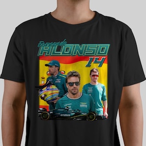 Fernando Alonso Aston Martin 2024 Formula One Racing Vintage 90s Bootleg Unisex T-Shirt, Racing Grand Prix F1 Tee