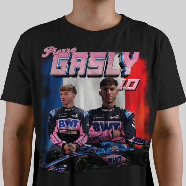 Pierre Gasly Alpine Formula One Racing Vintage 90s Bootleg Unisex T-Shirt, Racing Grand Prix F1 Tee