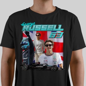 George Russell Mercedes 2024 Formula One Racing Vintage 90s Bootleg Unisex T-Shirt, Racing Grand Prix F1 Tee