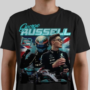 George Russell Mercedes Formula One Racing Vintage 90s Bootleg Unisex T-Shirt, Racing Grand Prix F1 Tee