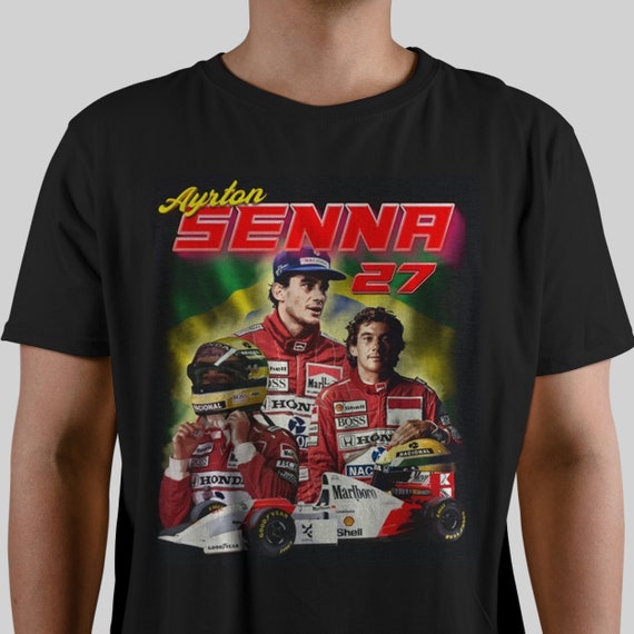 90s Ayrton Senna F1 フォト　Tシャツ Marlboro Rare!! Vintage 80's MARLBORO AYRTON SENNA F1 Champion World